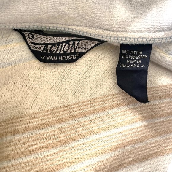 Vintage Velour - The Action by Van Heusen - Striped - Long Sleeve - XL - Picture 8 of 8